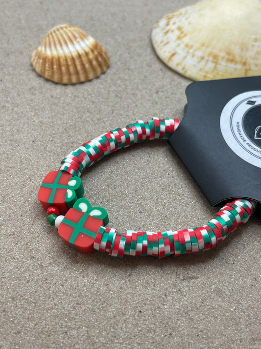Children's Christmas Present Heishi Bead Bracelet