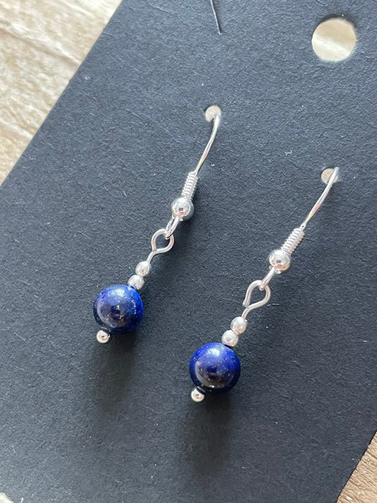 "Hager-Awel" Storm Natural Lapis Lazuli Stone Beaded Earrings